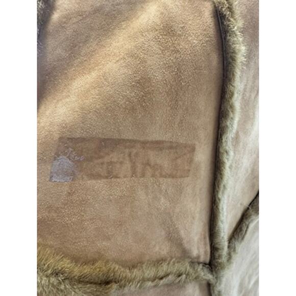 "UGG" Tan Suede Poncho With Pockets SZ S/-M Warm Fairy Core PLZ READ! FINAL SALE - Picture 4 of 15